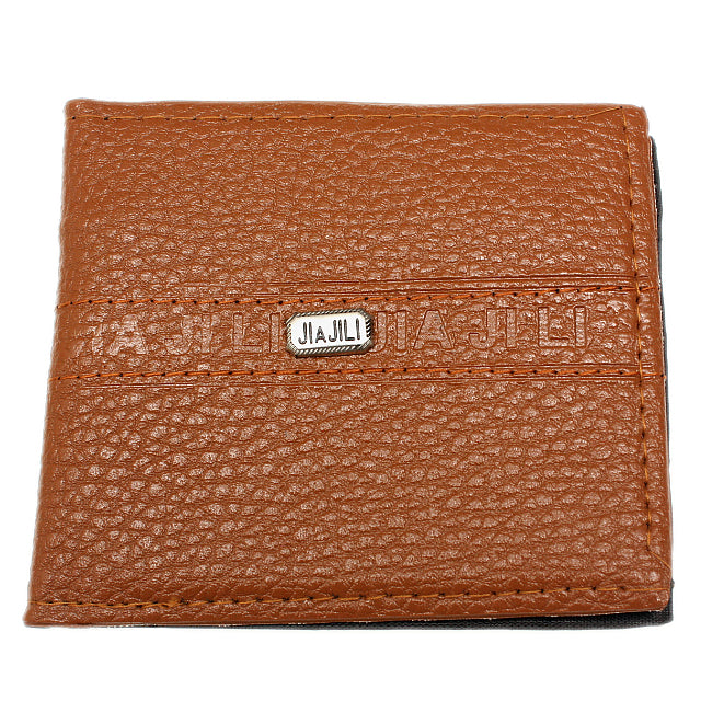 Brown Faux Leather Credit Card Wallet