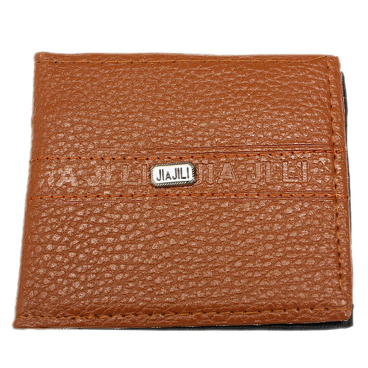 Brown Faux Leather Credit Card Wallet