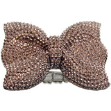 Brown Large Sparkle Bow Stretch Ring