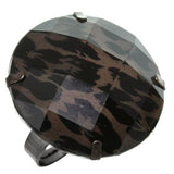 Brown Cheetah Print Adjustable Ring