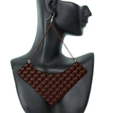 Brown Pyramid Earrings