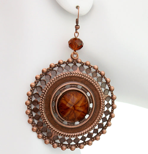 Brown Dangling Earrings
