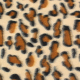 Brown Polyester Cheetah Print Fringe Scarf
