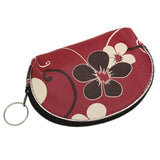 Red Floral Key Chain Mini Purse