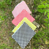 Red White Checkered Zipper Pouch Bag