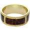 Dark Brown Beaded Outline Bangle Bracelet