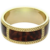 Dark Brown Beaded Outline Bangle Bracelet