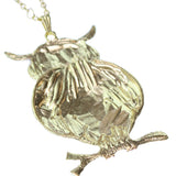 Purple Blue Chevron Owl Charm Necklace