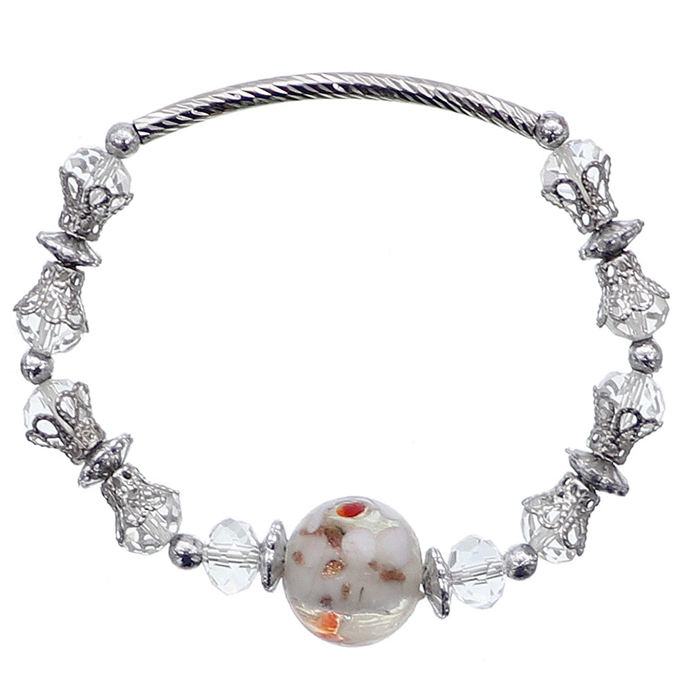 Glass Bead Stretch Bracelet