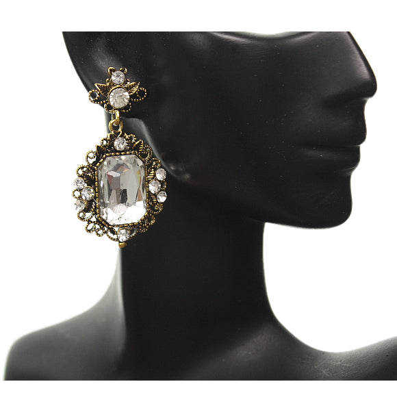Large Diamond-Shaped Earrings