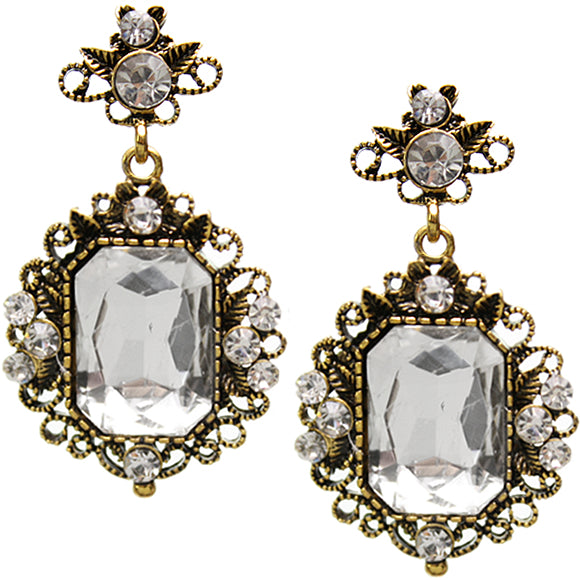 Clear Post Earrings
