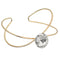 Clear Faux Gemstone Cutout Cuff Bracelet