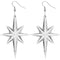 Clear Large Translucent Shooting Star Earrings