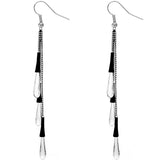 Clear Long Transparent Cascade Earrings