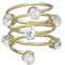 Clear Rhinestone Coil Wrap Ring