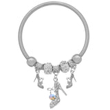Fireball High Heel Shoe Charm Stretch Bracelet