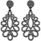 Clear Chandelier Teardrop Felt Earrings