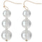 Clear Transparent Triple Ball Drop Earrings