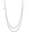 Clear Double Chain High Heel Necklace Earrings