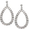 Clear Gemstone Gradual Teardrop Earrings