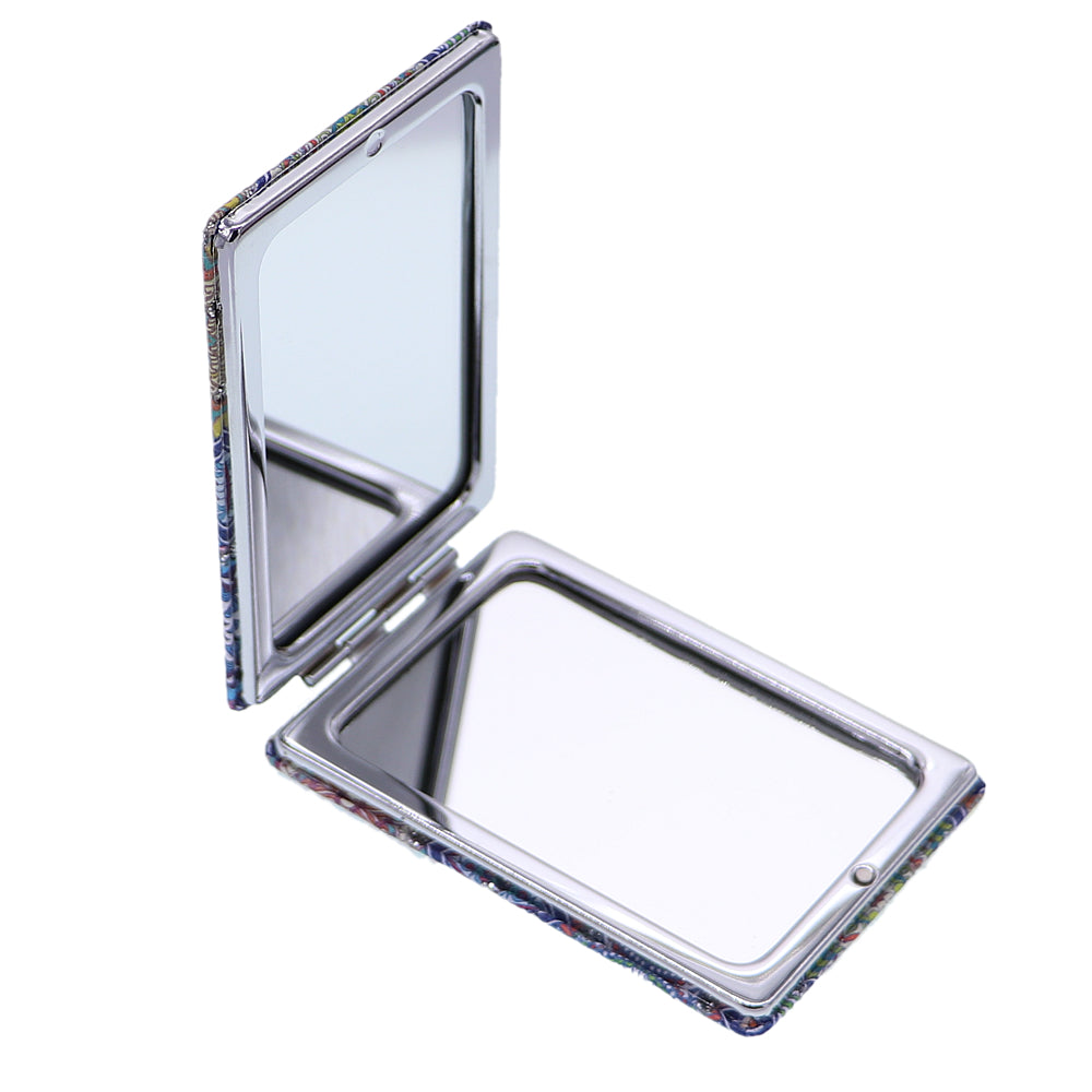 Blue Kaleidoscope Compact Makeup Mirror