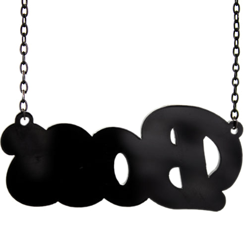 Green Comic Laser Cutout Boss Chain Necklace