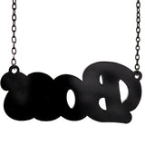 Green Comic Laser Cutout Boss Chain Necklace