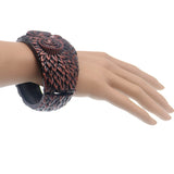 Copper Black Hoot Owl Hinged Bracelet