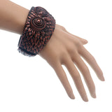 Copper Black Hoot Owl Hinged Bracelet