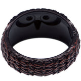 Copper Black Hoot Owl Hinged Bracelet