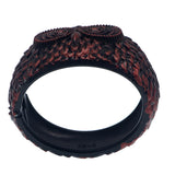 Copper Black Hoot Owl Hinged Bracelet