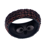 Copper Black Hoot Owl Hinged Bracelet