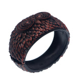 Copper Black Hoot Owl Hinged Bracelet