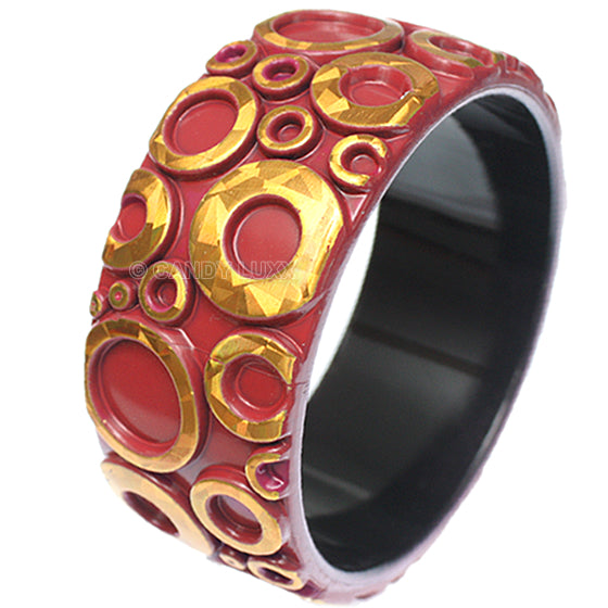 Terracotta Foil Bubble Bangle Bracelet