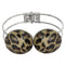 Brown Glossy Cheetah Print Hinged Bracelet