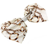 White Chain Link Pattern Gator Hair Clip