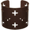 Dark Brown Cutout Cross Metal Cuff Bracelet