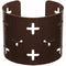 Dark Brown Cutout Cross Metal Cuff Bracelet