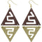 Dark Brown Sparkle Glitter Earrings