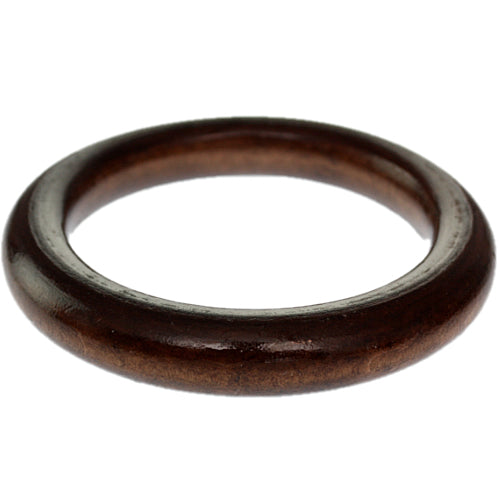 Dark Brown Large Wooden Tube Bangle Bracelet