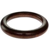Dark Brown Large Wooden Tube Bangle Bracelet