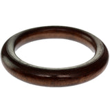 Dark Brown Large Wooden Tube Bangle Bracelet