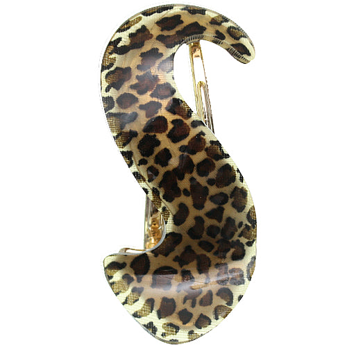 Dark Brown Spotted Hair Clip