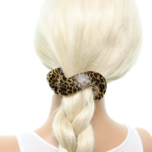 Dark Brown Spotted Hair Clip