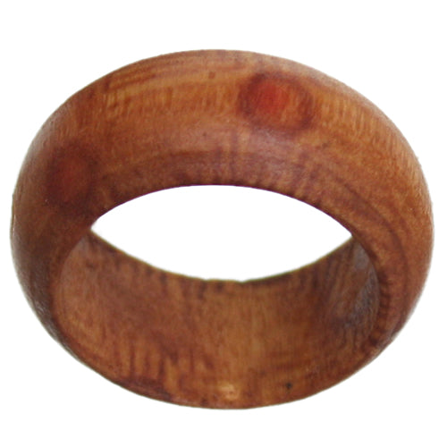 Brown Distressed Wooden Bohemian Ring