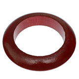 Maroon Red Round Wooden Saucer Bracelet