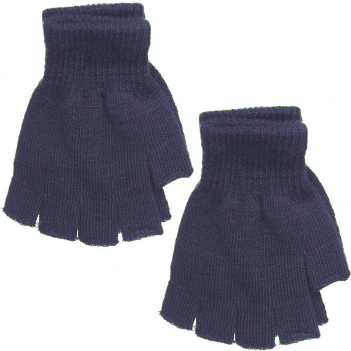 Denim Blue Fingerless Unisex Winter Mitten Gloves