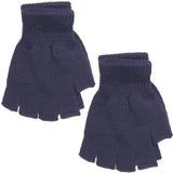 Denim Blue Fingerless Unisex Winter Mitten Gloves