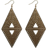 Pink Inverted Reverse Triangle Earrings