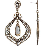 Green Elegant Gemstone Post Earrings